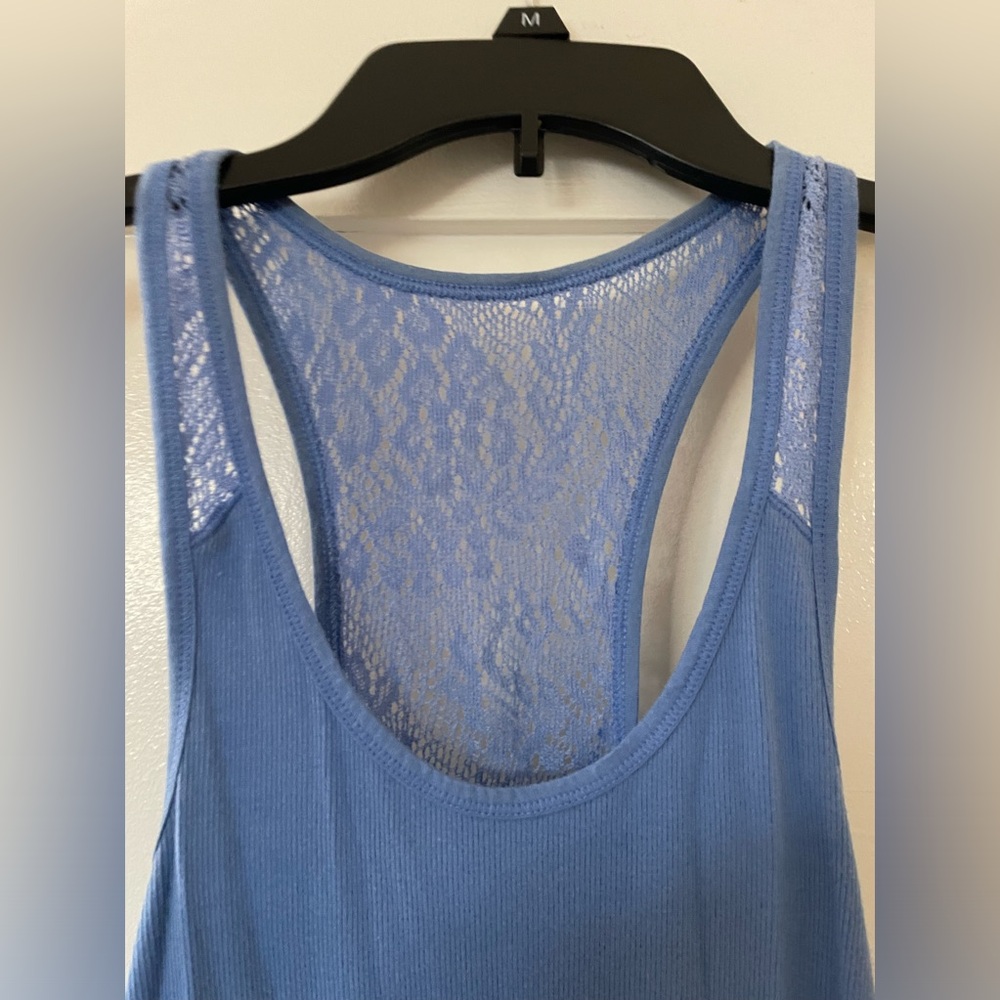 racerback tank top with lace detail Y2K